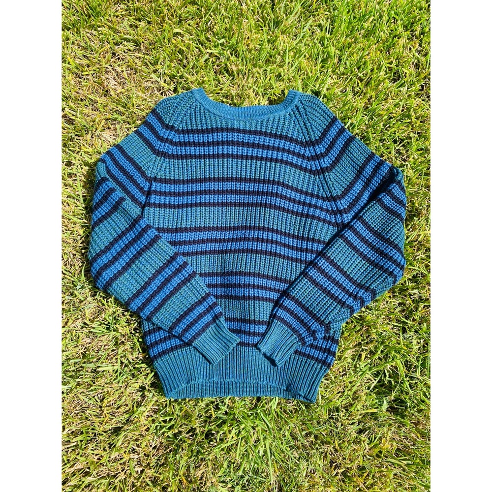 💙SWEATER GRAPHIX Knit Striped Crew Neck Sweater💙